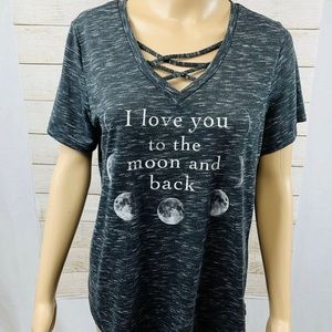 Wound Up t-shirt size 11-12 black and gray casual